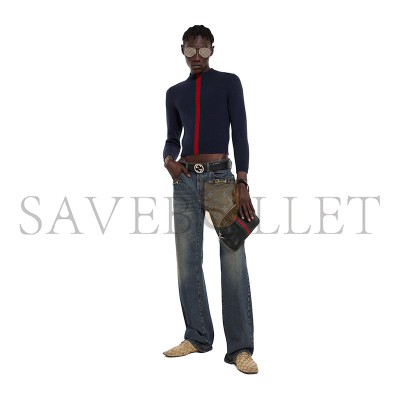 GUCCI WEB TRADEMARK SMALL CROSSBODY BAG 866982 (24*15*4cm)